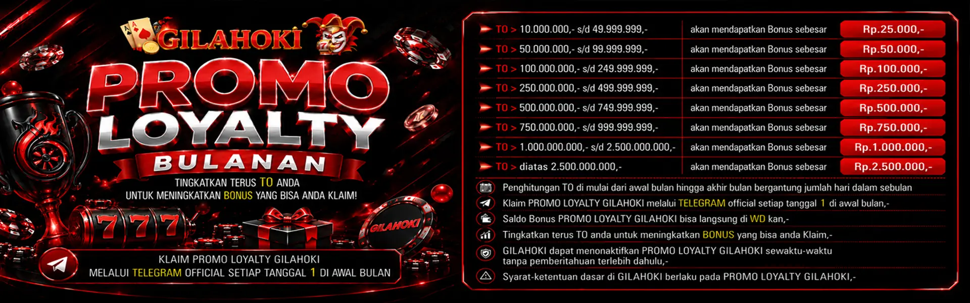 PROMO BULANAN LOYALITY GILAHOKI